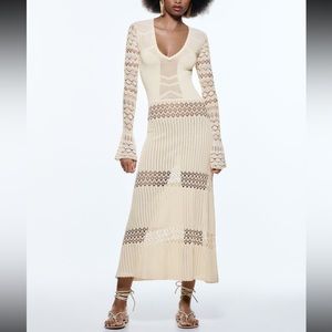 Pointelle Knit Dress